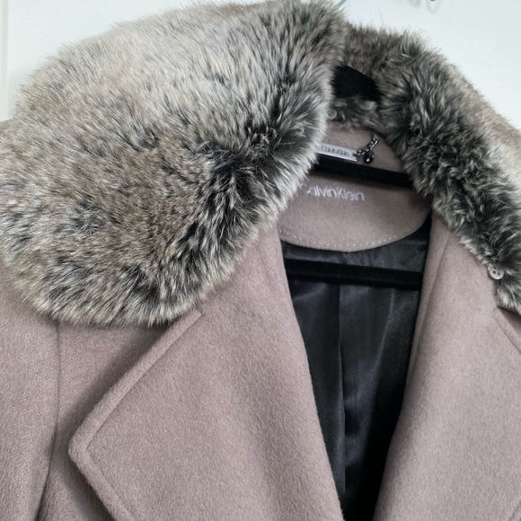 NWT! Calvin Klein Coat in color Thistle in size Medium - Picture 3 of 3